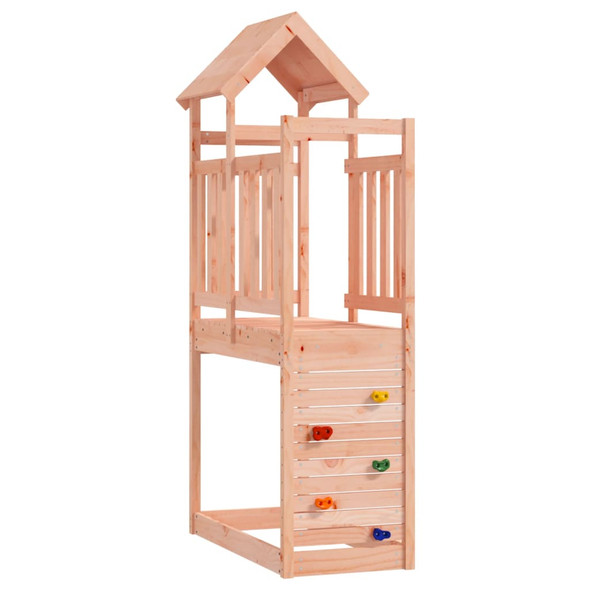 Play Tower with Rockwall 53x110.5x214 cm  Solid Wood Douglas