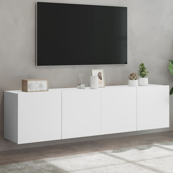 TV Cabinets Wall-mounted 2 pcs White 80x30x41 cm
