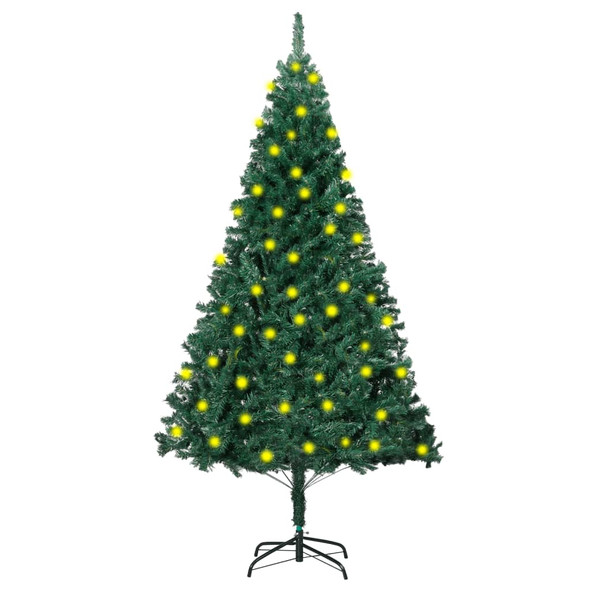 Artificial Pre-lit Christmas Tree with Thick Branches Green 150 cm