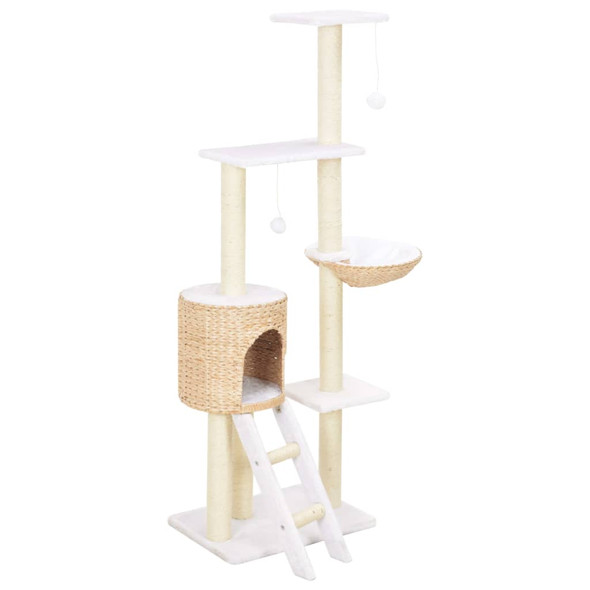 vidaXL Cat Tree with Sisal Scratching Post Seagrass