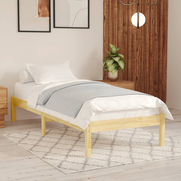 vidaXL Bed Frame Solid Wood 92x187 cm Single Size