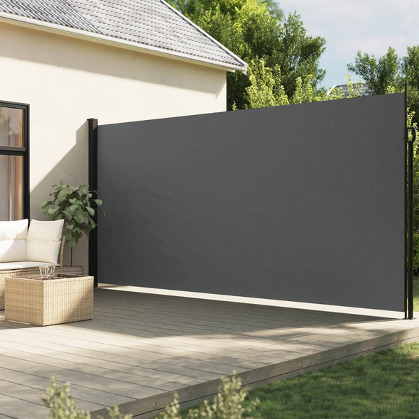vidaXL Retractable Side Awning Anthracite 220x300 cm