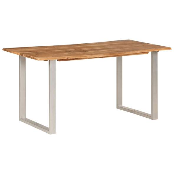 vidaXL Dining Table 154x80x76 cm Solid Acacia Wood