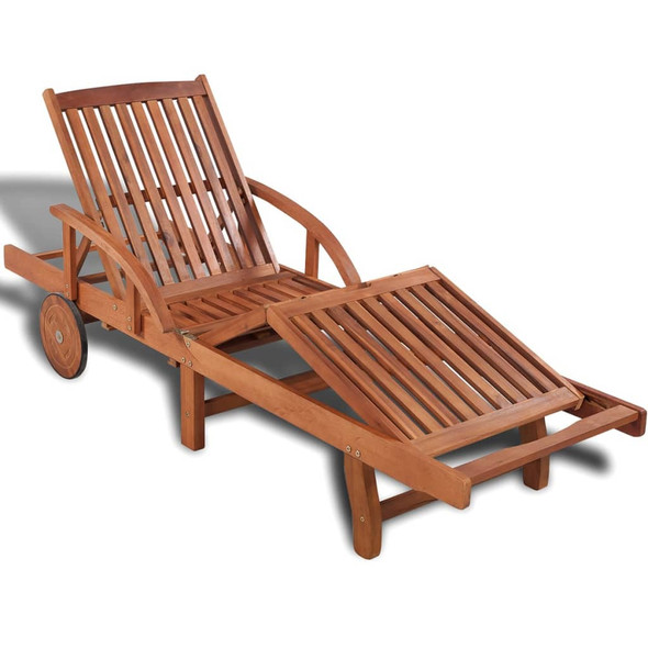 vidaXL Sun Lounger Solid Acacia Wood