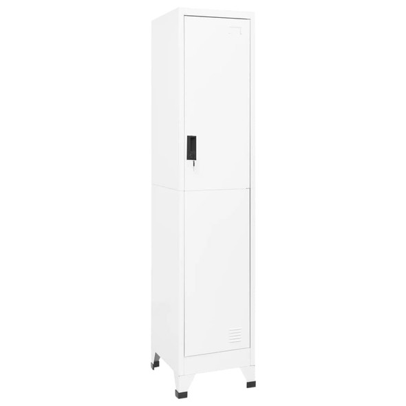 vidaXL Locker Cabinet White 38x45x180 cm Steel