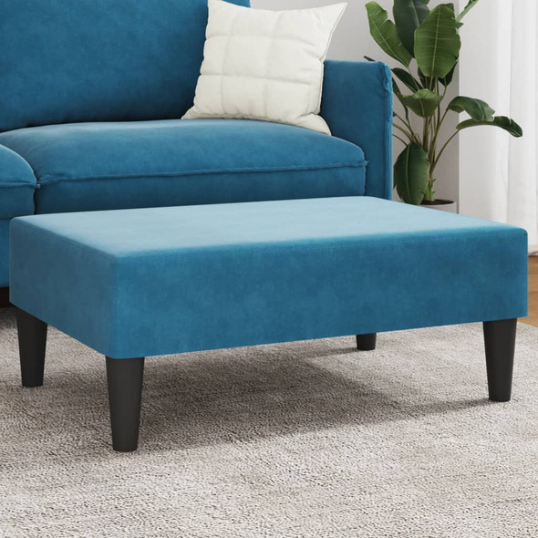 vidaXL Footstool Blue 77x55x31 cm Velvet