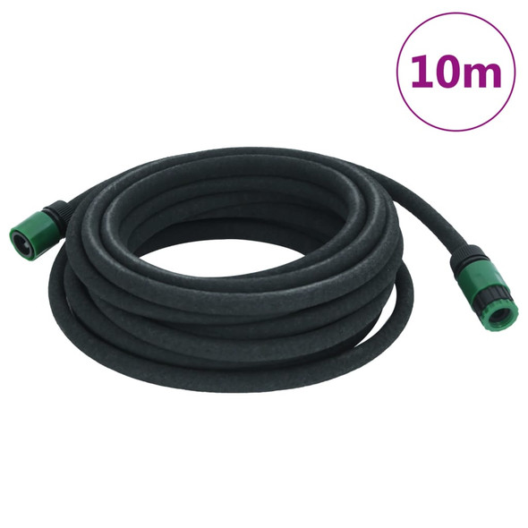 vidaXL Garden Soaker Hose Black 0.6" 10 m Rubber