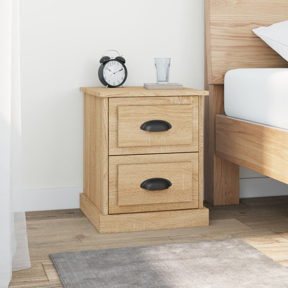 vidaXL Bedside Cabinets 2 pcs Sonoma Oak 39x39x47.5 cm Engineered Wood