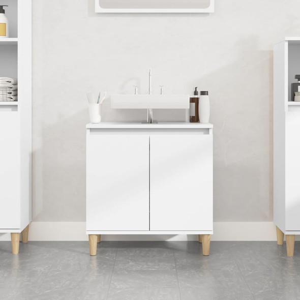 vidaXL Sink Cabinet White 58x33x60 cm Engineered Wood