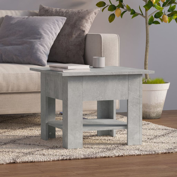 vidaXL Coffee Table Concrete Grey 55x55x42 cm Engineered Wood