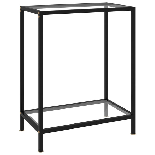 vidaXL Console Table Transparent 60x35x75 cm Tempered Glass