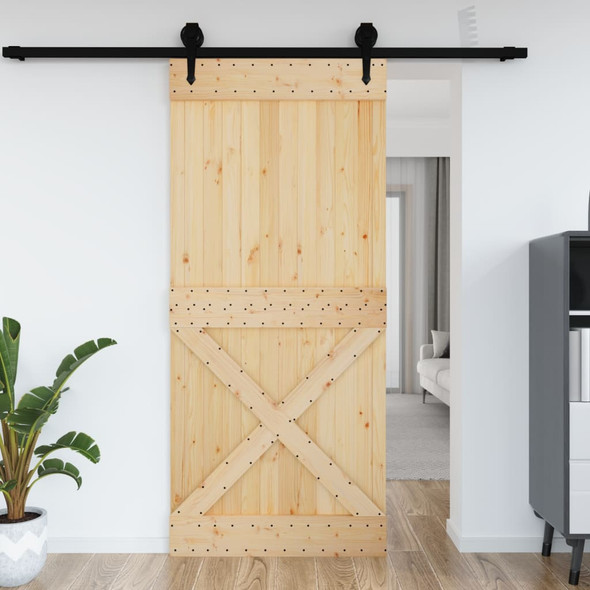vidaXL Door NARVIK 100x210 cm Solid Wood Pine