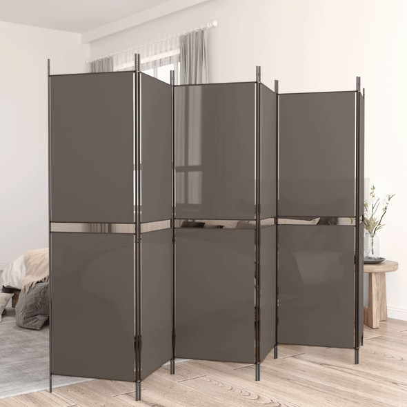 vidaXL 6-Panel Room Divider Anthracite 300x220 cm Fabric