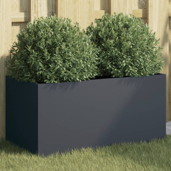 vidaXL Planter Anthracite 62x30x29 cm Cold-rolled Steel