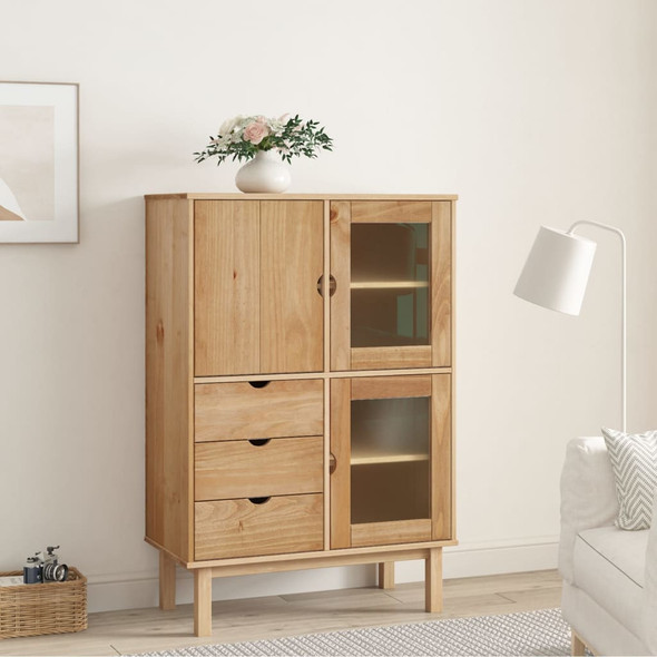 vidaXL Highboard OTTA 85x43x125 cm Solid Wood Pine