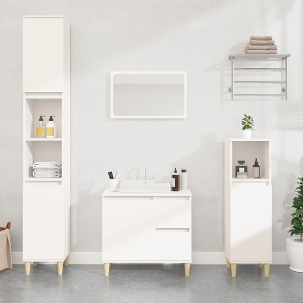 vidaXL Bathroom Cabinet White 65x33x60 cm Engineered Wood