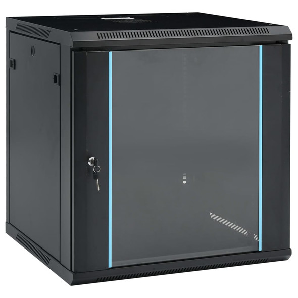 vidaXL 12U Wall Mounted Network Cabinet 19" IP20 600x600x640 mm