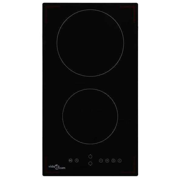 vidaXL Ceramic Hob with 2 Burners Touch Control 3000 W