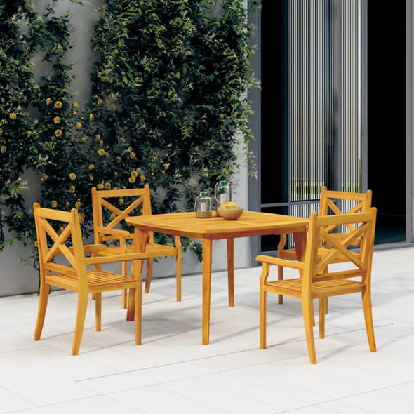 vidaXL Garden Table 110x110x75 cm Solid Wood Acacia