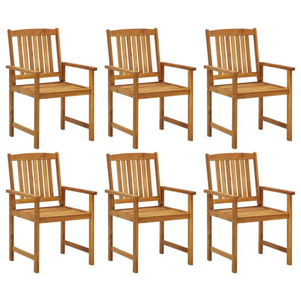 vidaXL Garden Chairs 6 pcs Solid Wood Acacia