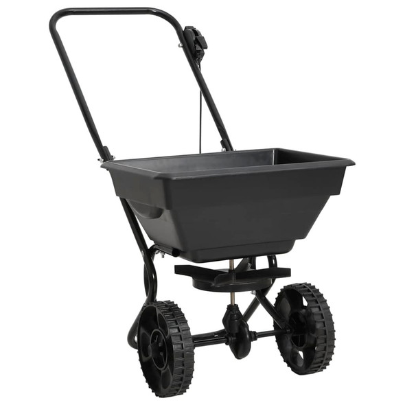 vidaXL Walk Behind Salt Spreader PVC and Steel 92x46x70 cm 15 L