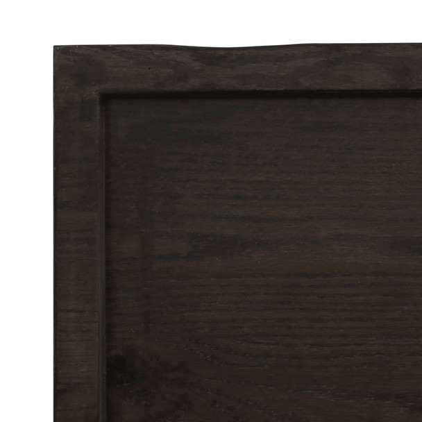 Bathroom Countertop Dark Grey 80x60x4 cm Treated Solid Wood