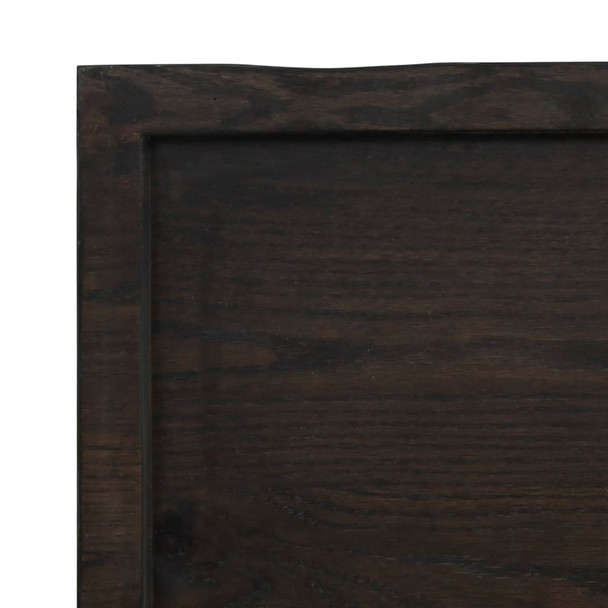 Bathroom Countertop Dark Grey 100x50x4 cm Treated Solid Wood