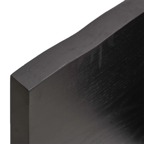 Bathroom Countertop Dark Grey 120x50x4 cm Treated Solid Wood
