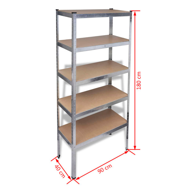 Storage Rack Garage Storage Shelf 5pcs