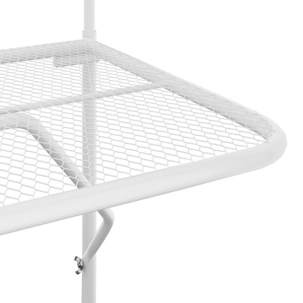 vidaXL Balcony Table White 60x40 cm Steel