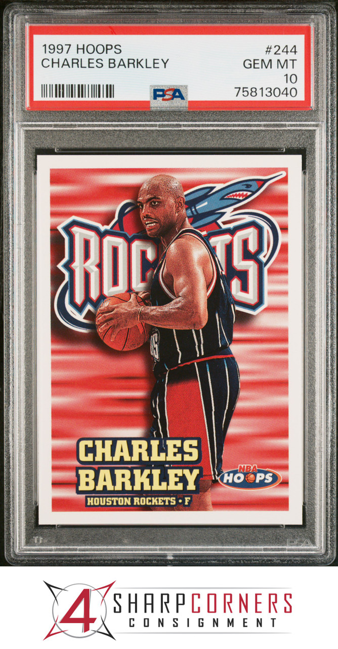 1997 HOOPS #244 CHARLES BARKLEY ROCKETS HOF POP 1 PSA 10 K3644002