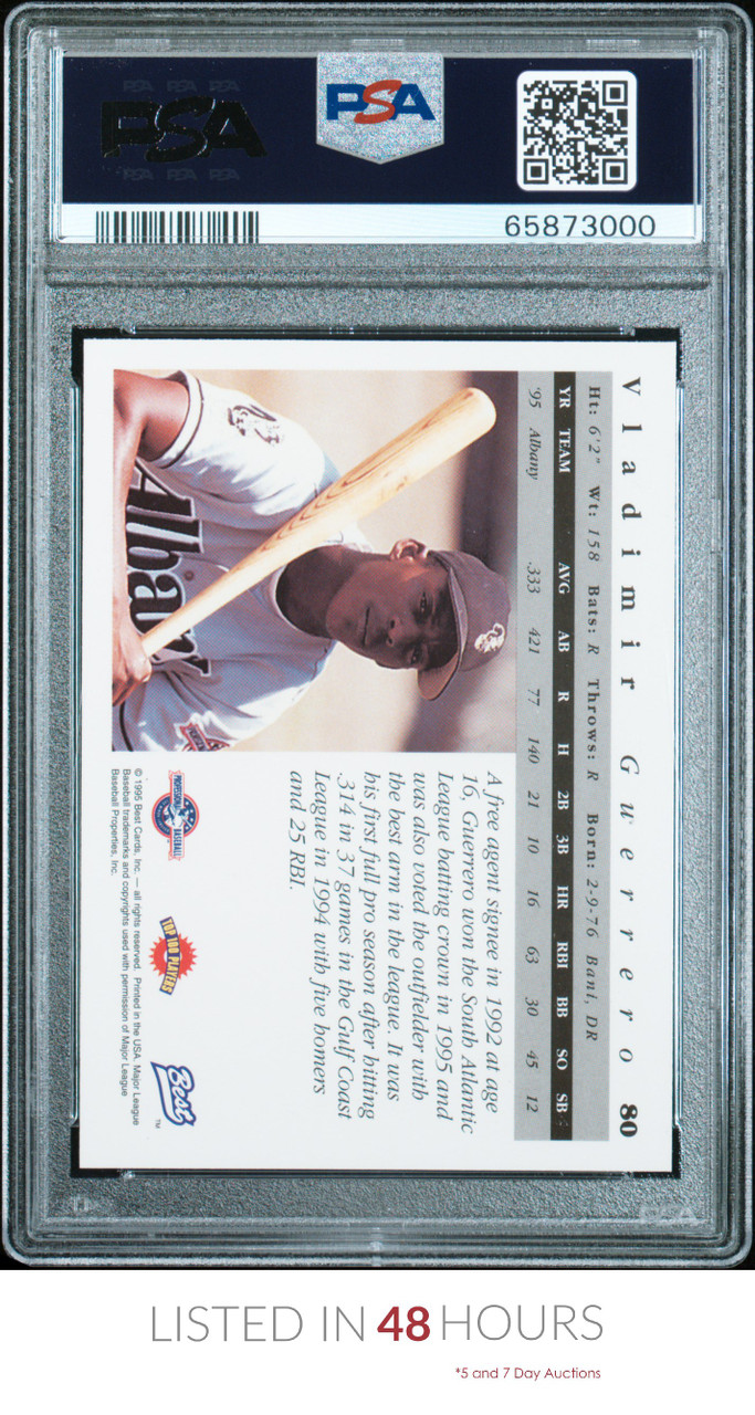 1995 Sp Top Prospects #7 Vladimir Guerrero Rc Hof Psa 9 Dna Auto