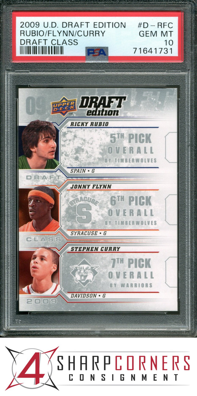 2009 UPPER DECK DRAFT CLASS #D-MFC STEPHEN CURRY RC WARRIORS PSA