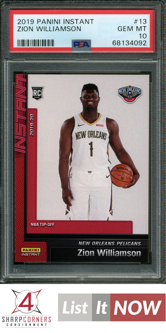 2019 PANINI INSTANT #13 ZION WILLIAMSON RC #/1952 PSA 10 K3541354