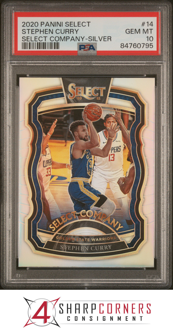 2020 PANINI SELECT COMPANY SILVER PRIZM #14 STEPHEN CURRY PSA 10