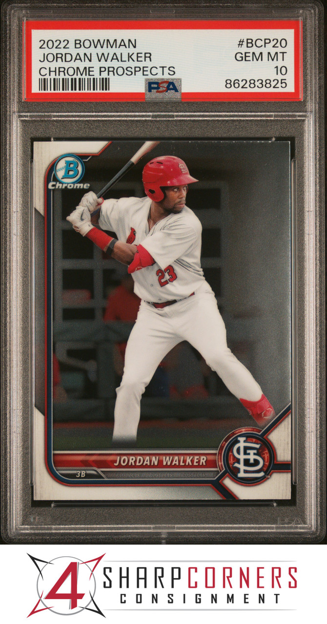 2022 BOWMAN CHROME PROSPECTS #BCP20 JORDAN WALKER RC PSA 10 