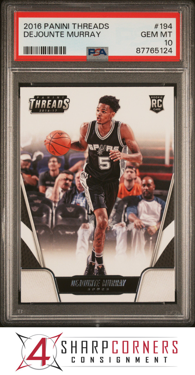 2016 PANINI THREADS #194 DEJOUNTE MURRAY RC SPURS PSA 10