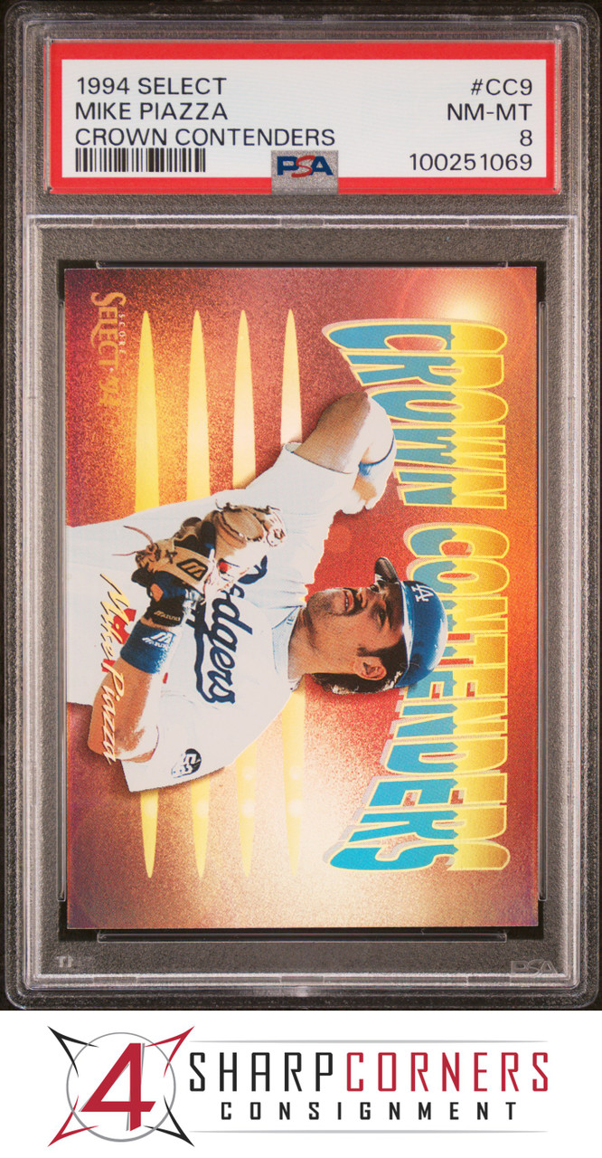 1994 SELECT CROWN CONTENDERS #CC9 MIKE PIAZZA HOF POP 3 PSA 8 - 4