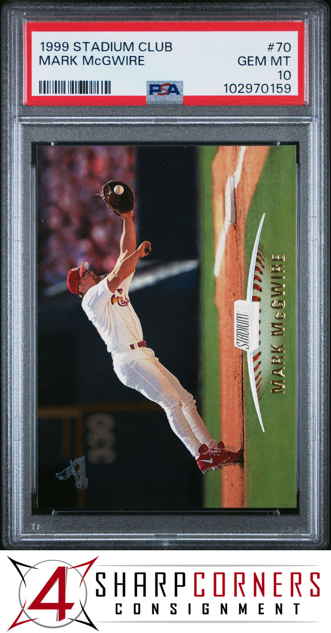1999 STADIUM CLUB #70 MARK McGWIRE CARDINALS PSA 10 - 4 Sharp Corners