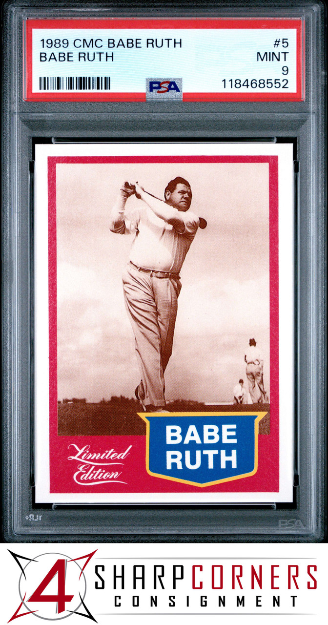 1989 CMC BABE RUTH #5 BABE RUTH HOF POP 1 PSA 9 - 4 Sharp Corners