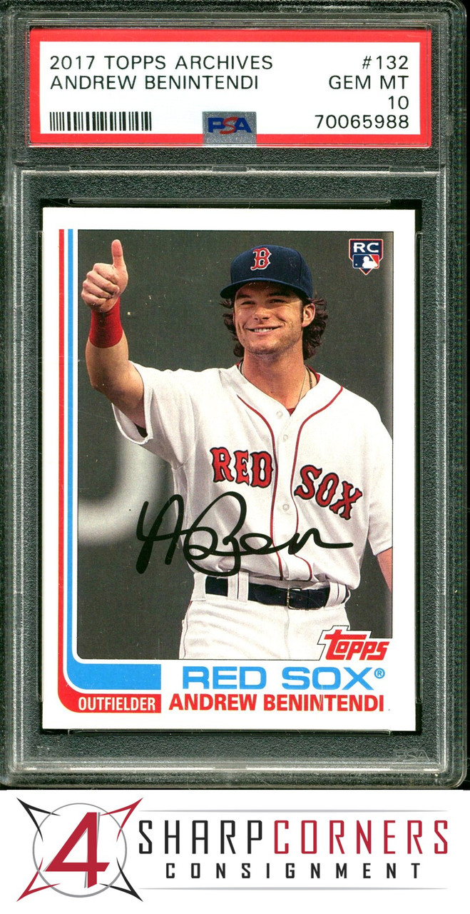 2017 TOPPS ARCHIVES #132 ANDREW BENINTENDI RC RED SOX PSA 10 - 4