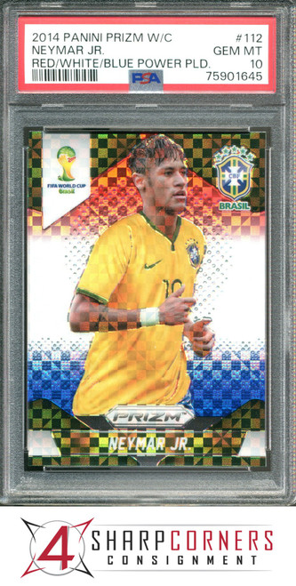 2014 PANINI PRIZM WORLD CUP #112 NEYMAR JR. PSA 10 X3508567-955