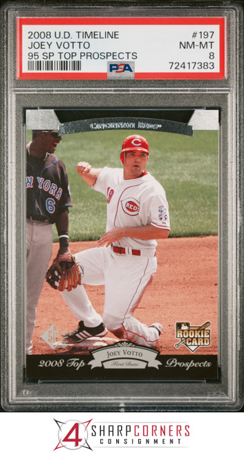 2008 UPPER DECK TIMELINE 95 SP TOP PROSPECTS #197 JOEY VOTTO PSA 9