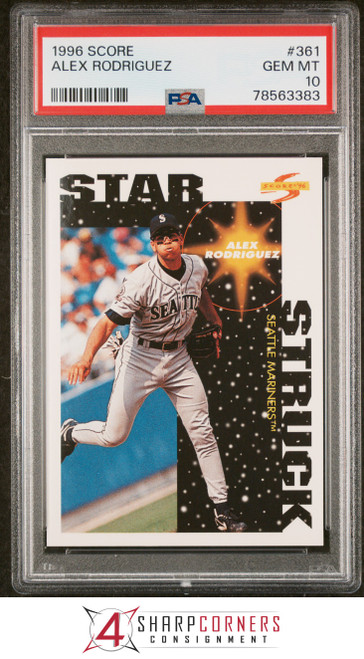 1995 SCORE #312 ALEX RODRIGUEZ MARINERS (ROOKIE) PSA 10 B3643999-963 - 4  Sharp Corners