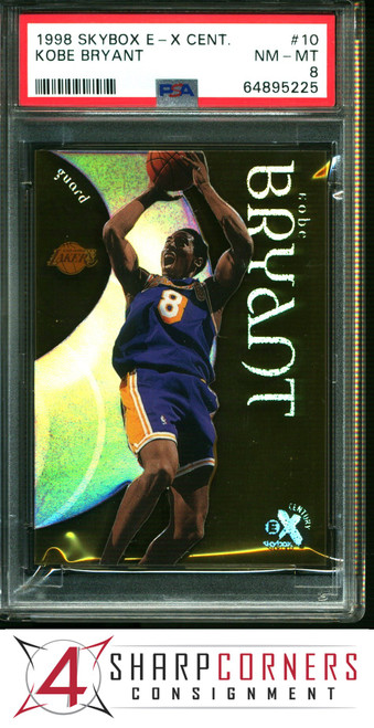 1998 SKYBOX E-X CENTURY ACETATE HOLO #10 KOBE BRYANT HOF PSA 8 K3775634-225