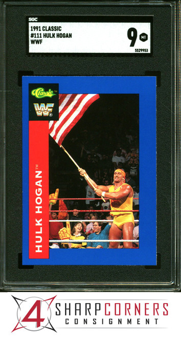 1991 CLASSIC WWF #111 HULK HOGAN HOF SGC 9 X1000108-953