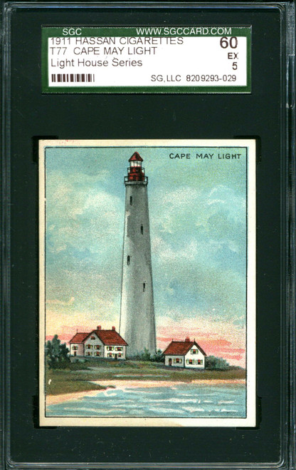 1911 T77 HASSAN CIGARETTES LIGHT HOUSE CAPE MAY LIGHT SGC 60 EX 5 N1000330-029