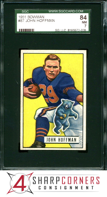 1951 BOWMAN #87 JOHN HOFFMAN RC BEARS SGC 84 NM 7 F1000489-028