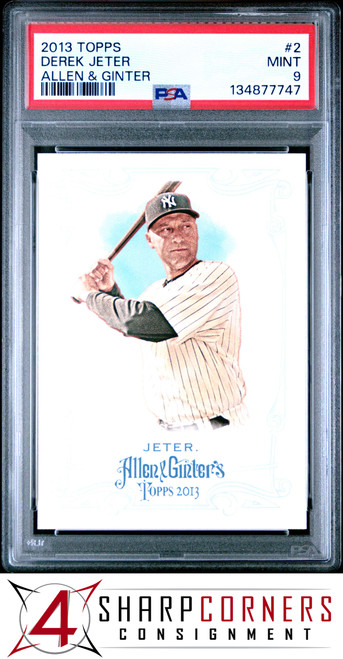 2013 TOPPS ALLEN & GINTER #2 DEREK JETER YANKEES HOF POP 6 PSA 9