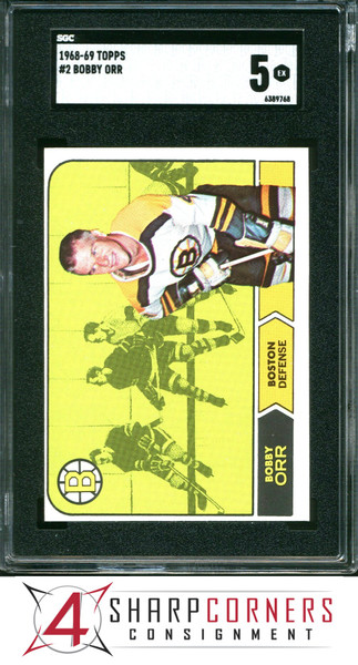 1968 TOPPS #2 BOBBY ORR BRUINS HOF SGC 5 H1000842-768